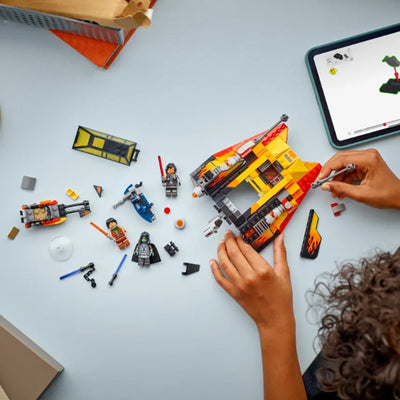 Snowspeeder™ Force Burner fotografia dall'alto del set lego in costruzione