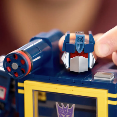 Transformers: Soundwave fotografia dettaglio della testa del transformer