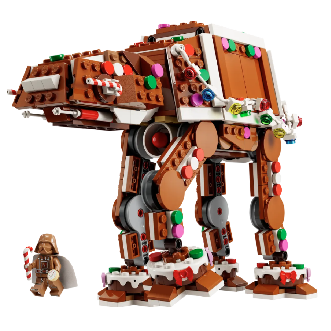 Walker AT-AT™ Pan di Zenzero visione con prospettiva laterale del set lego completo