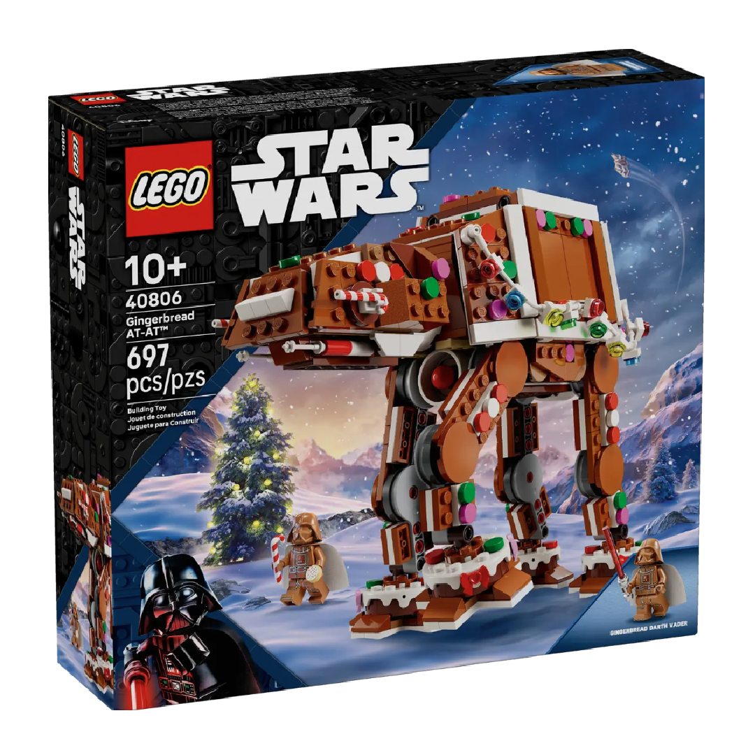 Walker AT-AT™ Pan di Zenzero visione con prospettiva laterale della scatola del set lego