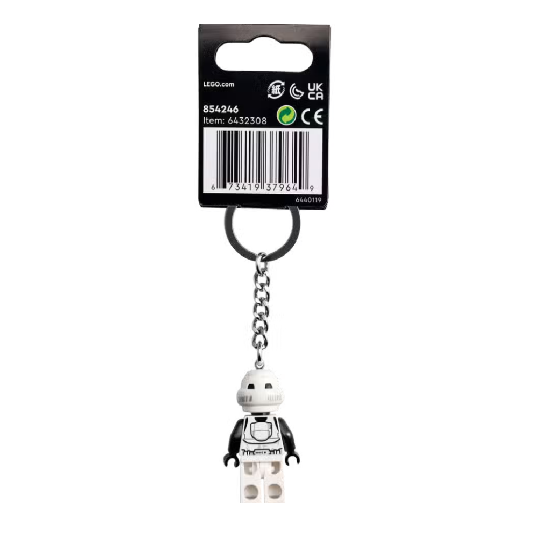 Portachiavi di Scout Trooper™ visione retro con cartellino di confezionamento
